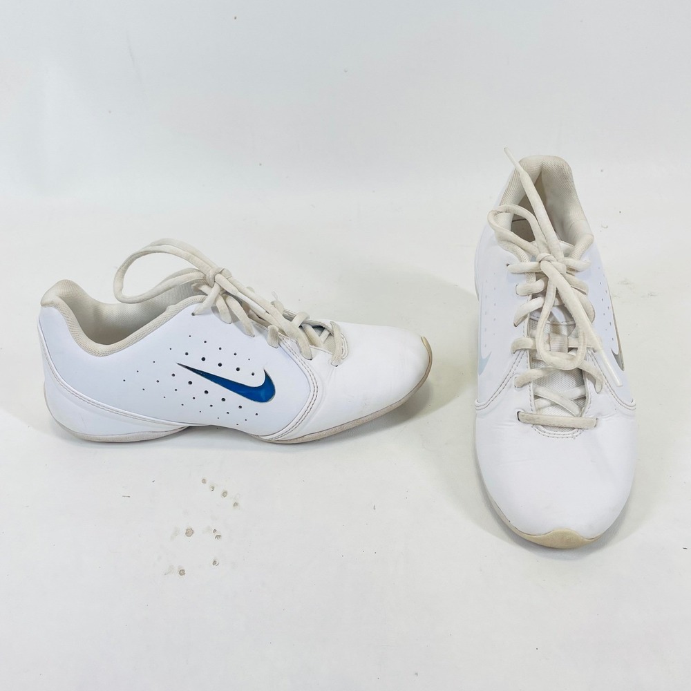 Nike Cheer Unite White Blue Cheerleading Shoes 647937-100 Womens Size 6
